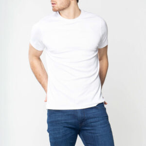 T-shirt 100% Coton Stretch - Blanc - Top Qualité Garantie