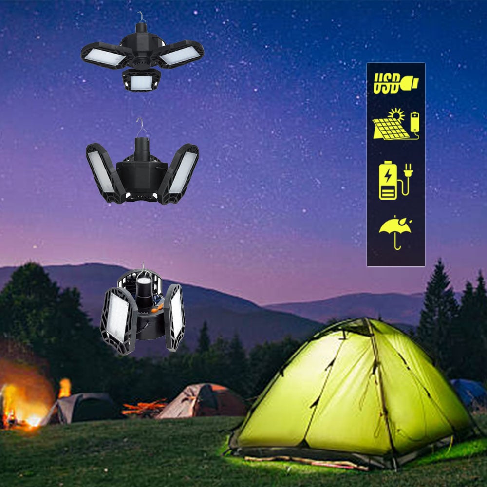 USB Portable Solaire Puissance Ampoule, Intérieur Extérieur Éclairage à la  maison, Camping Tente Lampe de Pêche, économie d'énergie Solaire Alimenté