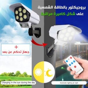projecteur lampe solaire fake camera tunisie