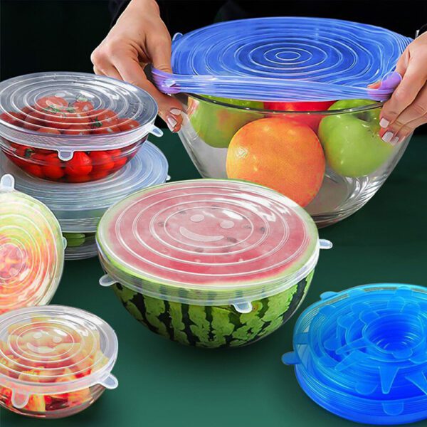 Lot de 6 Couvercles Extensibles En Silicone Alimentaire Tunisie