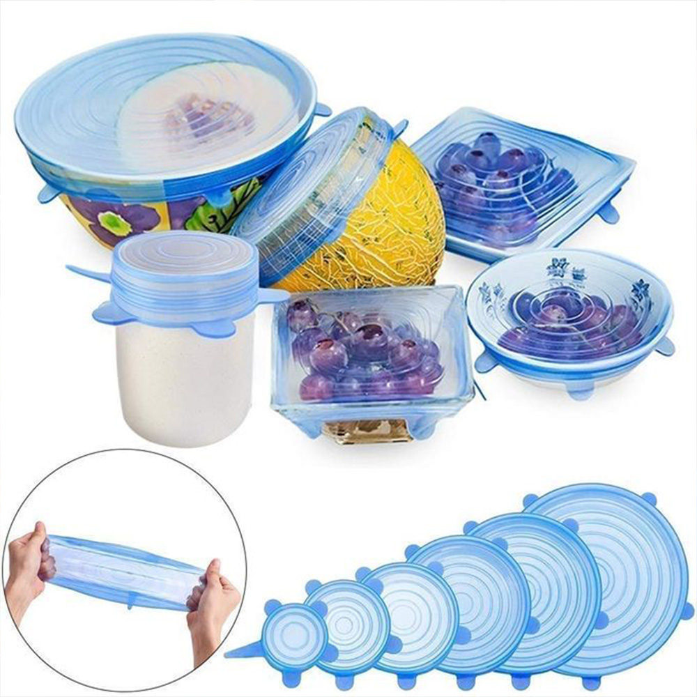 Lot de 6 Couvercles Extensibles En Silicone Alimentaire Tunisie