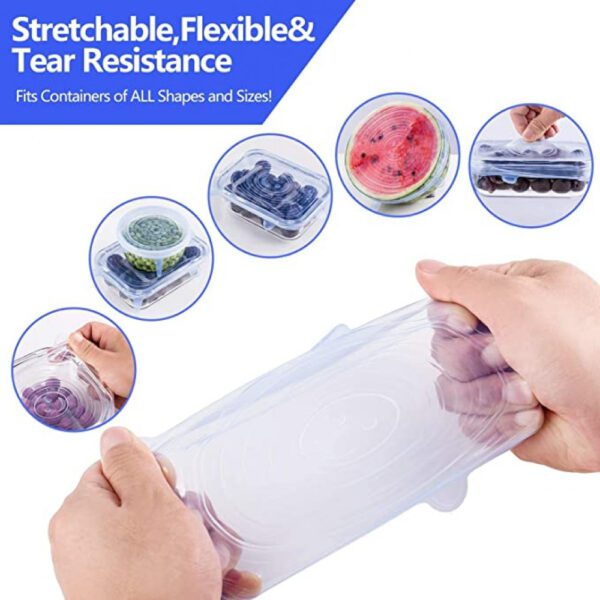 Lot de 6 Couvercles Extensibles En Silicone Alimentaire Tunisie