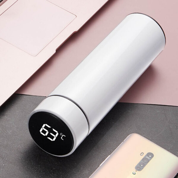 Thermos Intelligent BLANC + Écran LED Tactile Pour Afficher La Température