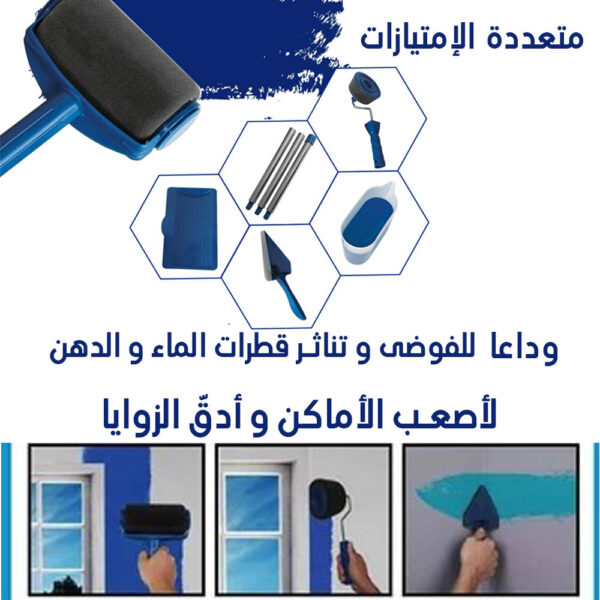 Ensemble d'Outils de Peinture Multifonctions  6 en 1 Avec Réservoir Intégré Rechargeable