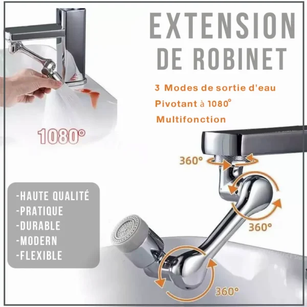 Extension de Robinet Universel Rotation 1080°