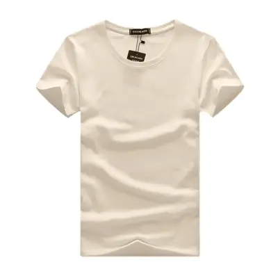 T-shirt 100% Coton Stretch  - Beige - Top Qualité Garantie