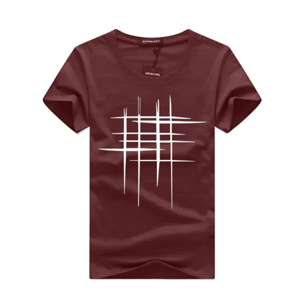 T-shirt Bordeau Chiné "Minimaliste"