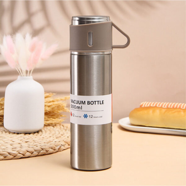 Thermos en Acier Inoxydable Avec 1 Tasse de Luxe Beige