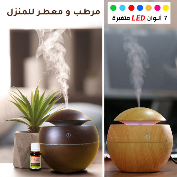 Humidificateur D'Air Portable Ultrasonique Avec Veilleuses LED 7 Couleurs M002