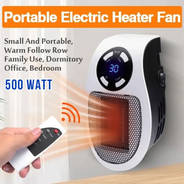 mini radiateur chauffage murale electrique 500w avec télécommande