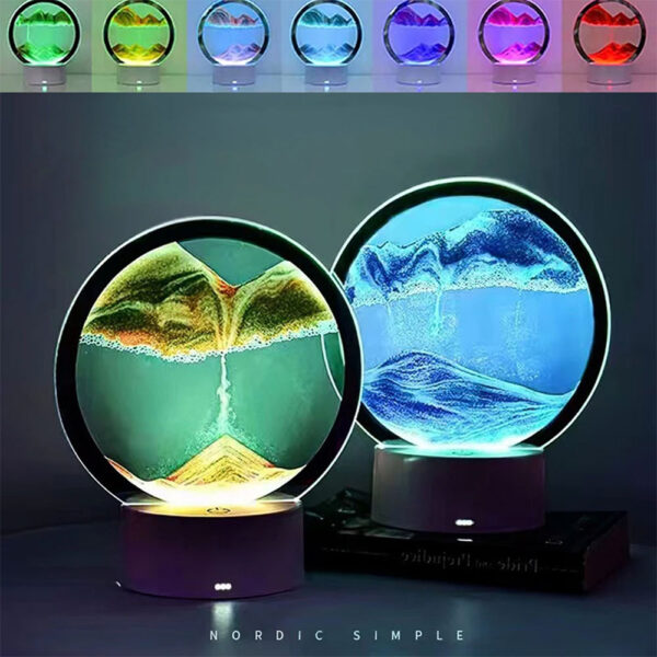 lampe led veilleuse de table sablier 3d