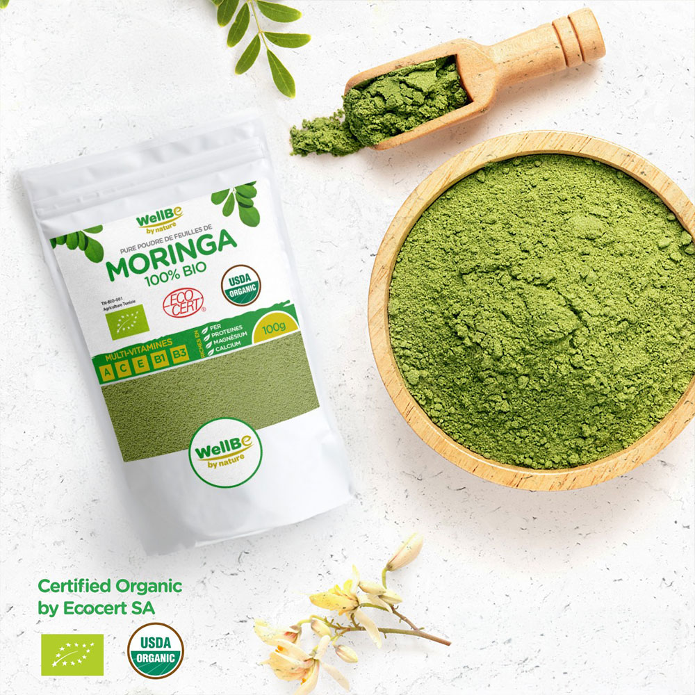 Poudre de Moringa 100% Bio