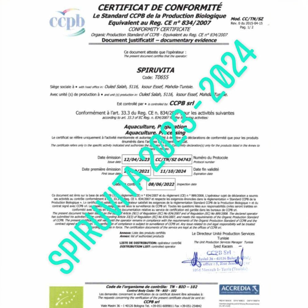spiruline bio comprimés