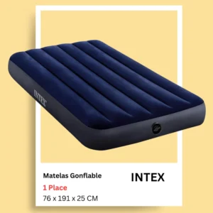 Intex Matelas Gonflable 1 Place Ultra-Confortable - 76 x 191 x 25 CM - Dura-Beam avec Technologie Fiber-Tech