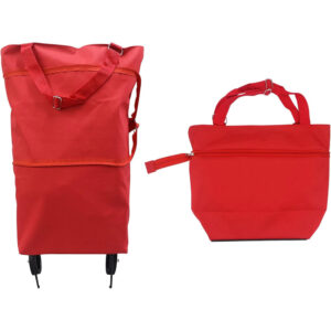 Sac de Courses à Roulettes 2-en-1 Pliable et Extensible