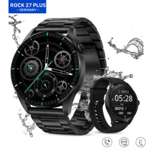 Montre Connectée BrandCode Rock 27 Plus – 3 Bracelets Offerts, Appels & Notifications, Jusqu’à 60 Jours d’Autonomie