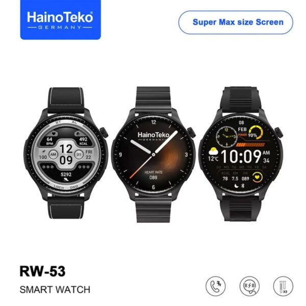 Montre Connectée Haino Teko RW-53 – Écran AMOLED  – Pack 3 Bracelets