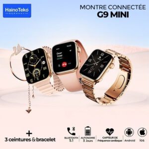 Montre Connectée G9 Mini Haino Teko – Pack 4-en-1 Édition Rose Gold