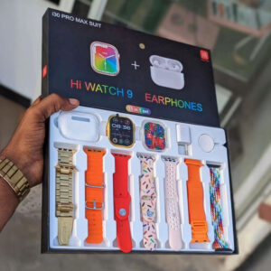 Montre Connectée i30 PRO MAX SUIT 11-en-1 – Écran 2.3" HD + Écouteurs Bluetooth + 7 Bracelets | Hi Watch 9 Série 9
