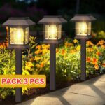 Pack 3 x Lampes Solaires de Jardin