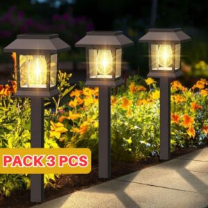 Pack 3 x Lampes Solaires de Jardin