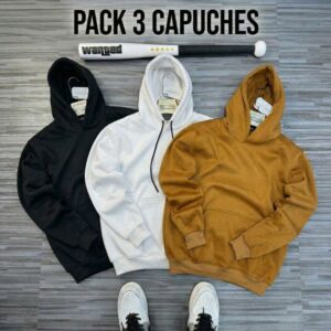 Pack 3 Capuches (Noir, Blanc, Camel) REF0014