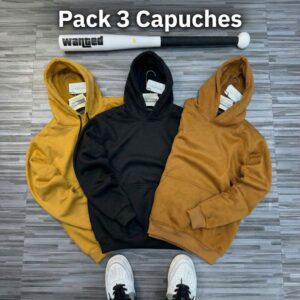 Pack 3 Capuches (Noir, Moutarde, Camel) REF0036