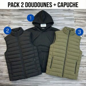 Pack Trio Hiver : 2 Doudounes + Capuche REF0048