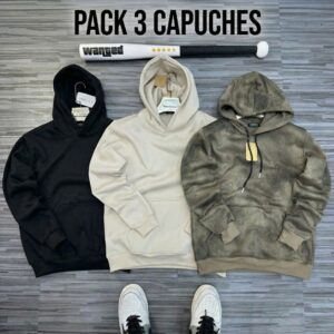 Pack 3 Capuches (Noir, Beige & Vintage) REF0043