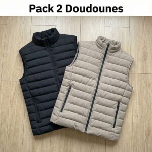 Pack 2 Doudounes (Noir & Beige) REF0047