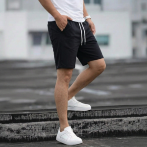 Short Coton Coupe Regular - Noir