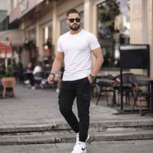 Ensemble T-shirt 100% Coton + Pantalon Cargo REF0109