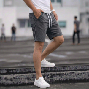 Short Coton Coupe Regular - Gris Chiné