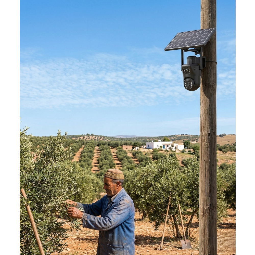 Surveillance Ferme Agricole Caméra Solaire