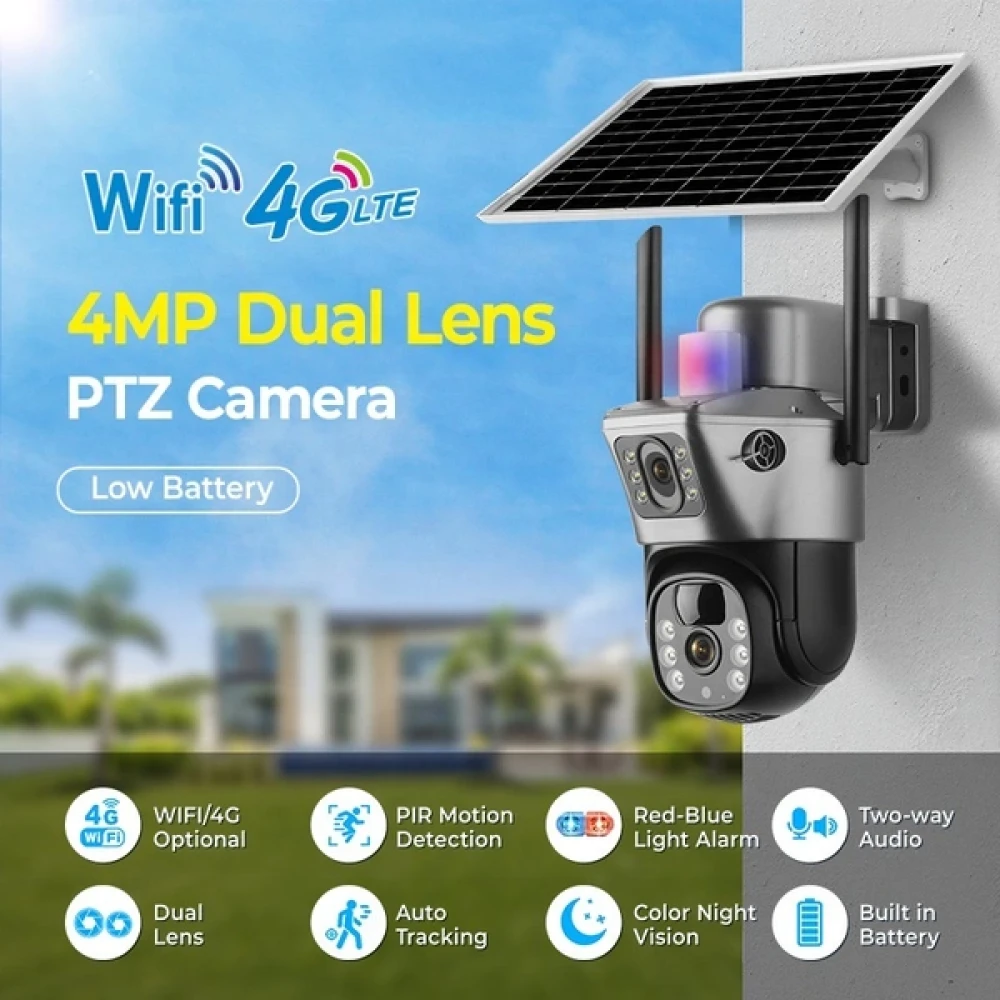 Caméra Solaire 4G WiFi V380 Pro Caractéristiques