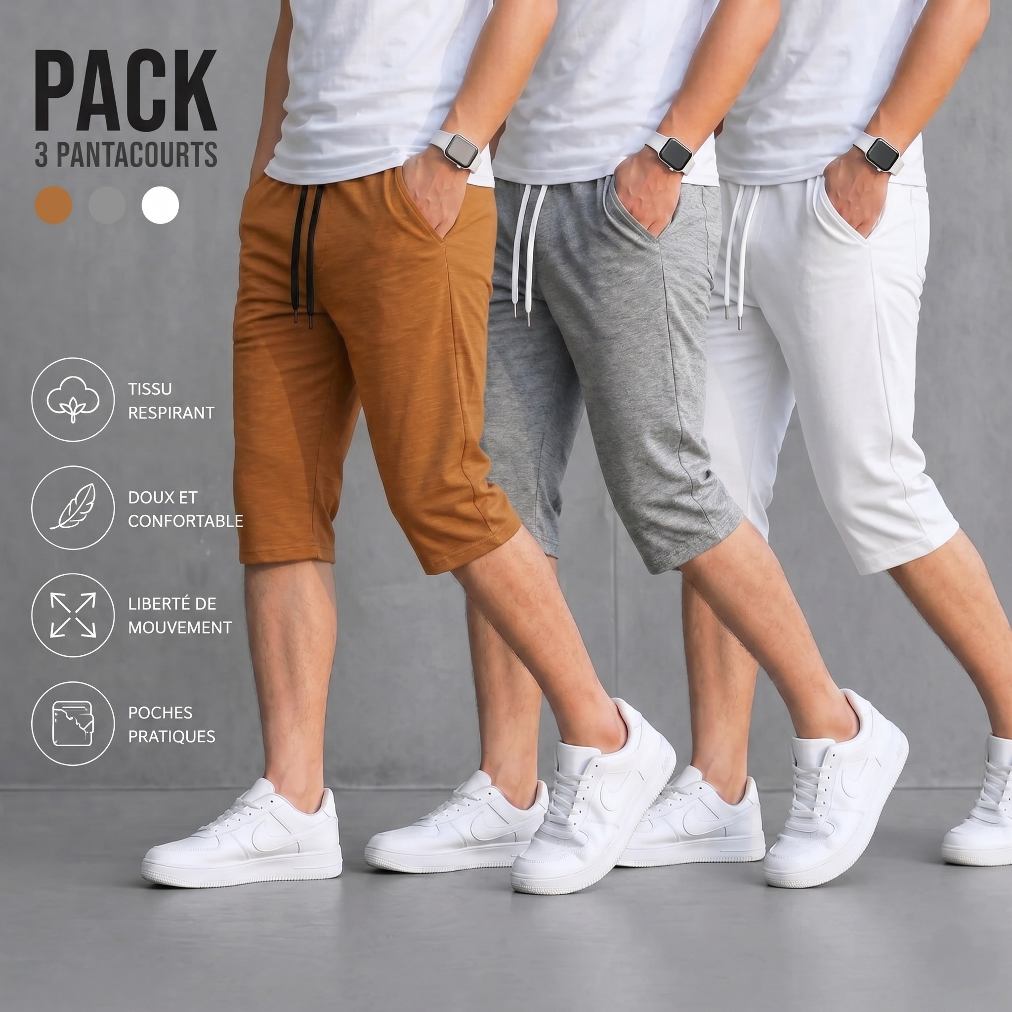 Offre Exclusive : Pack 3 Pantacourts – REF0124