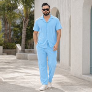 Ensemble Kamraya – Confort & Style – Bleu Ciel