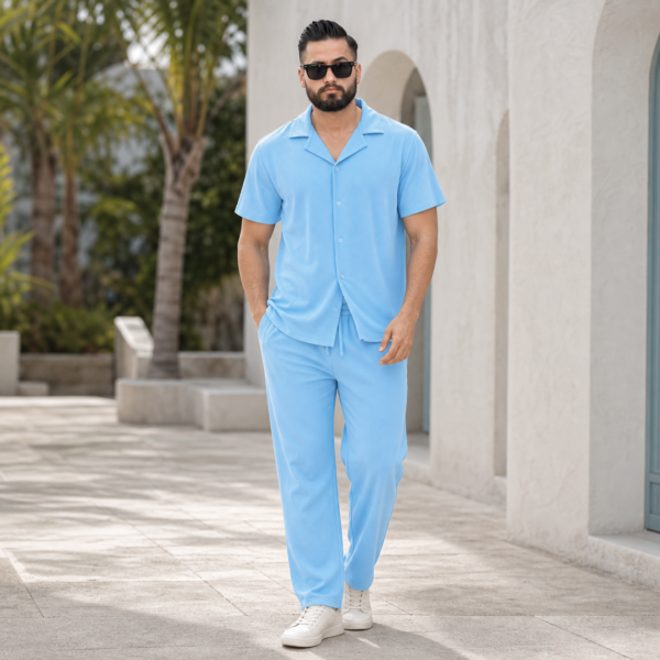 Ensemble Kamraya – Confort & Style – Bleu Ciel